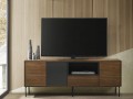 Mueble TV de 180x40 cm nogal-gris antracita