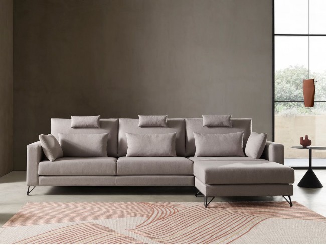 Sofá chaise longue reversible de 299x167x95