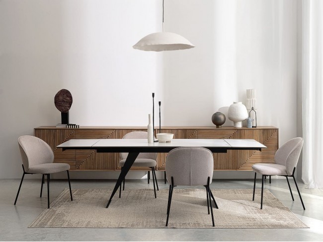 Mesa comedor extensible de 160-240x90x76 cm