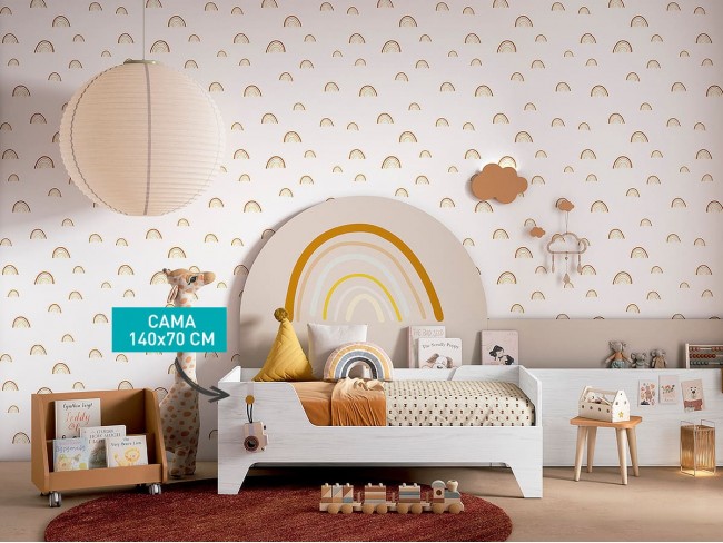 Cama juvenil de 146x76 cm