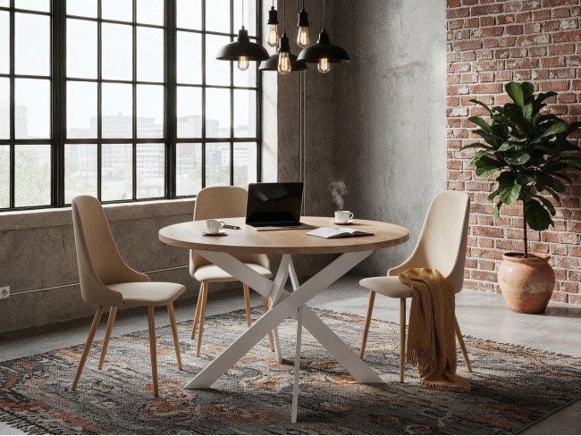 Mesa redonda de Ø120x77 cm