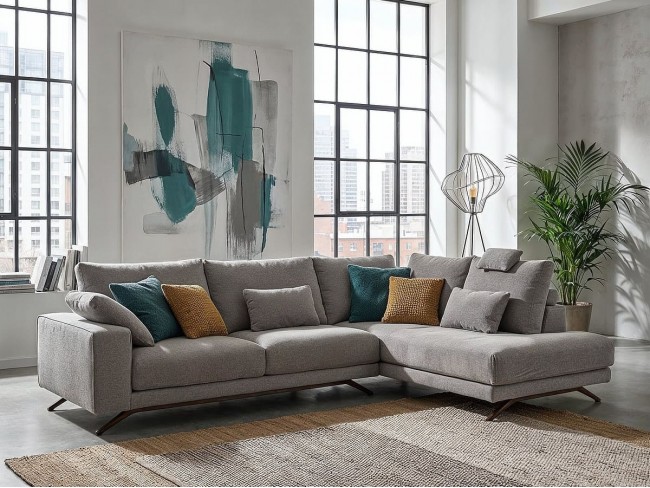 Sofá chaise longue de 319x175x92 cm_amb